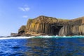 Fingal`s cave Staffa island on the coast of Scotland Royalty Free Stock Photo