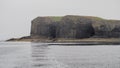 Fingals Cave and hexagonal volcanic basalt rock columns Isle of Staffa, Hebrides Royalty Free Stock Photo