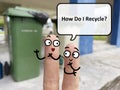 Finger art about recycling Royalty Free Stock Photo