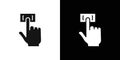 Finger authentication icon Flat fill set collection