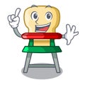 Finger baby highchair isolated on the mascot