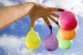 Finger balloons Royalty Free Stock Photo