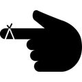 Finger Bandage Glyph Vector Icon that can easily edit or modify