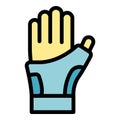 Finger bandage icon color outline vector Royalty Free Stock Photo