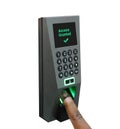 Finger on biometric access control security device - access granted for fingerprint