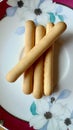 Finger biscuits are a crunchy snack food Royalty Free Stock Photo