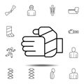 finger, bone, break, gypsum icon. Simple thin line, outline vector element of Bone injury icons set for UI and UX, website or Royalty Free Stock Photo