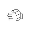 finger, bone, break, gypsum icon. Simple thin line, outline of Bone injury icons for UI and UX, website or mobile