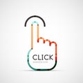 Finger click company logo, business concept Royalty Free Stock Photo