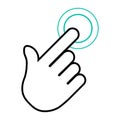 Hand click icon. Vector illustration EPS 10 Royalty Free Stock Photo
