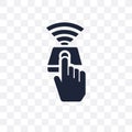 Finger control transparent icon. Finger control symbol design fr