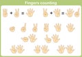 Finger Counting for Adding and Subtracting Royalty Free Stock Photo