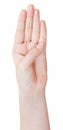 Finger counting four - hand gesture