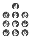 Finger counting icon Royalty Free Stock Photo