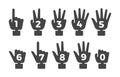 Finger counting icon set