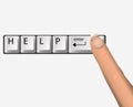 Finger Enter Help Key