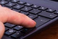 Finger on Enter Key Royalty Free Stock Photo