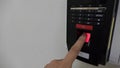 Finger on fingerprint scanner device for access control