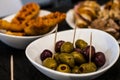 Finger food for evening aperitif Royalty Free Stock Photo