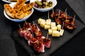 Finger food for evening aperitif Royalty Free Stock Photo