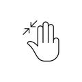 Finger, gesture, hand, rotate, one, swipe outline icon. Element of simple icon for website, mobile app, info graphics. Signs and