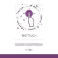 Finger Gesture Touch Screen Sign Web Banner With Copy Space