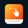 Finger, Gestures, Hand, Left Mobile App Button. Android and IOS Glyph Version Royalty Free Stock Photo