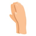 Finger hand clap icon cartoon vector. Applause crowd