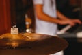 Finger & Hand Cymbals in a glimpse during rehearsal with pianist in background