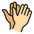 Finger handclap icon vector flat Royalty Free Stock Photo