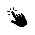 Finger icon, pointer signage trendy Royalty Free Stock Photo