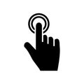 Finger icon, pointer signage trendy Royalty Free Stock Photo