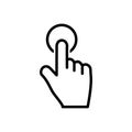 Finger icon, pointer signage trendy Royalty Free Stock Photo