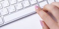 Finger keyboard click Royalty Free Stock Photo