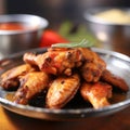 Finger-Licking Goodness: Fried Chicken Wings on a Table Setting