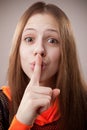 Finger on Lips, Tsss Royalty Free Stock Photo