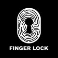 Finger lock logo design