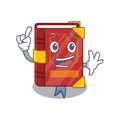 Finger magic spell book in shape mascot