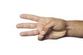 Finger number three Royalty Free Stock Photo