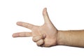 Finger number three Royalty Free Stock Photo