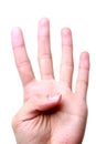 Finger numbers 4 Royalty Free Stock Photo