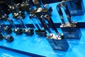 2-finger parallel grippers used for precise handling of workpieces as displayed on booth of Schunk company