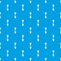 A finger pointer and light bulb pattern seamless blue