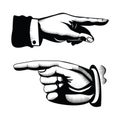 Finger pointing hand symbol Royalty Free Stock Photo