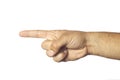 Finger pointing left Royalty Free Stock Photo