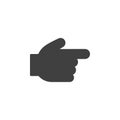 Finger pointing right vector icon Royalty Free Stock Photo