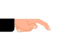 Finger pokes isolated. index finger shows. Vector illustration