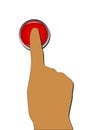 Finger pressing button Royalty Free Stock Photo