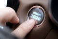 Finger Pressing Start 2026 Button in Car Interior Symbolizing New Beginning, Future Innovation and Forward Vision Royalty Free Stock Photo