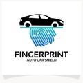 Finger Print Auto Car Logo Template Design Vector Inspiration. Icon Design Royalty Free Stock Photo